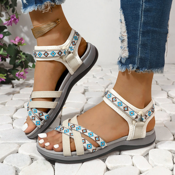 Damen Sportliche Sandalen mit verstellbaren Riemen und ergonomischer Fußbettung Drune