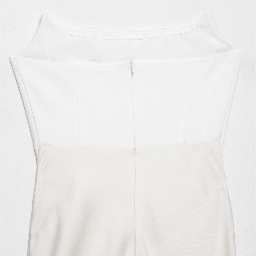 Damen langes Satin Abendkleid mit elegantem Drapé Drune