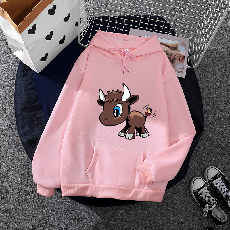 Damen Kapuzenpullover mit verspieltem Tiermotiv Drune