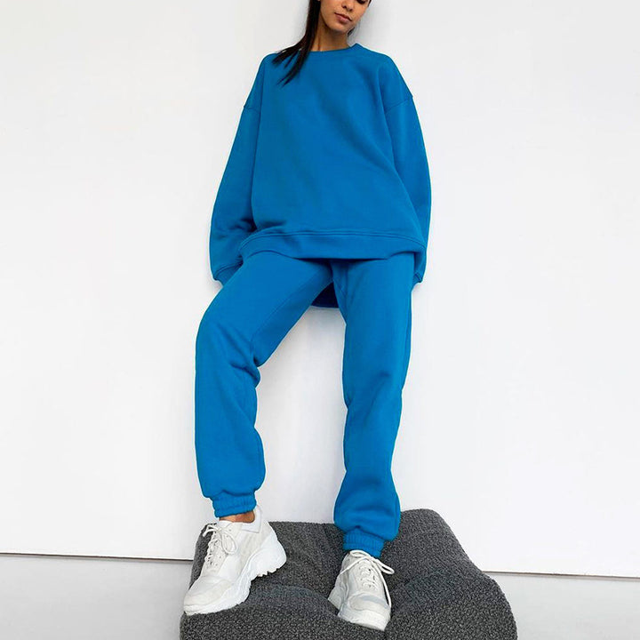 Damen lässiges und bequemes Oversized-Fleece-Set Drune