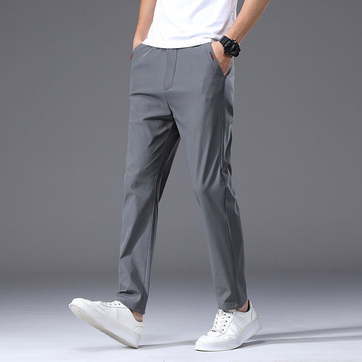 Herren modische und bequeme Chino-Hose mit elastischem Bund Drune