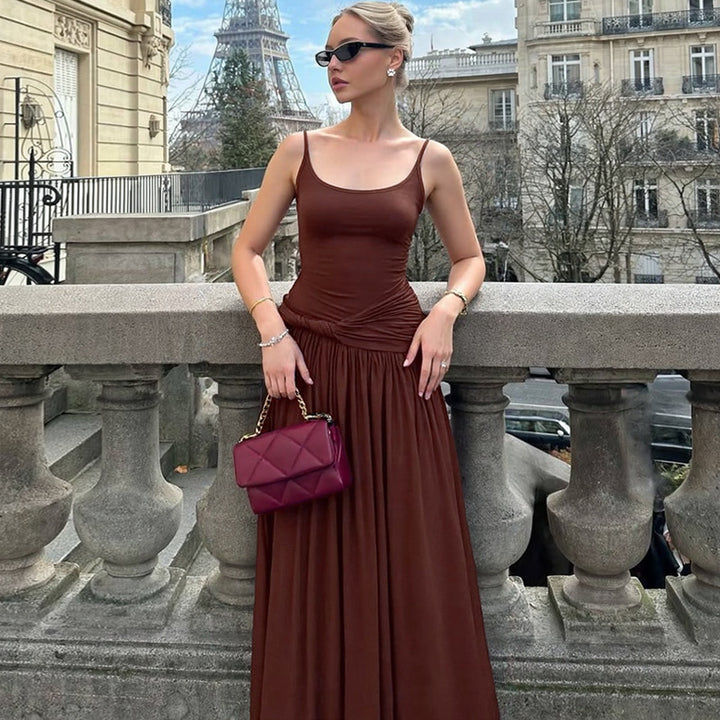 Damen Maxikleid mit einzigartigem Wickeldesign und taillierter Silhouette Drune