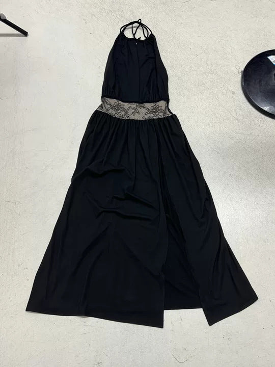 Damen Elegantes Maxikleid mit Spitzenakzenten Drune