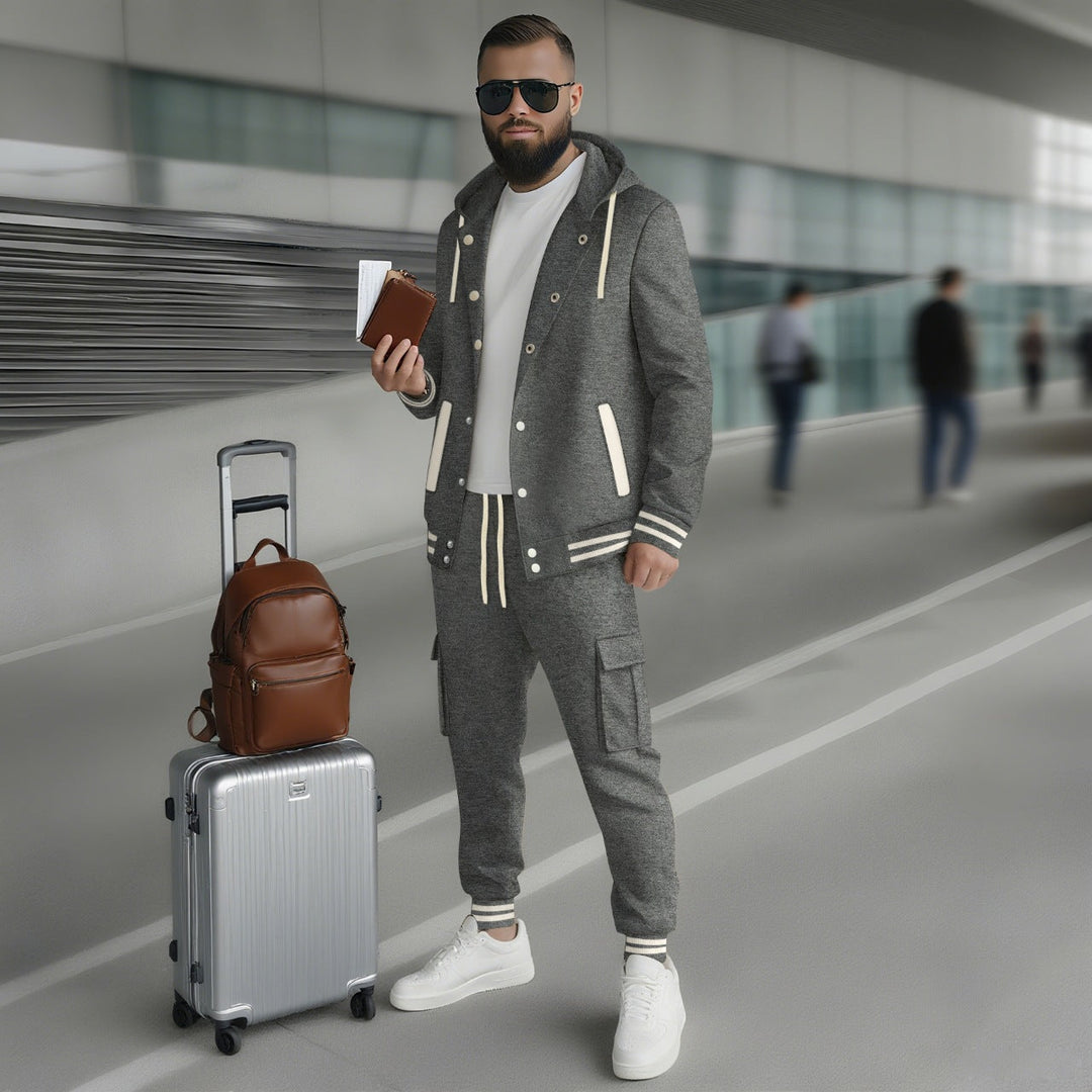 Herren sportlicher Freizeitanzug mit funktionalen Taschen und hochwertiger Verarbeitung Drune