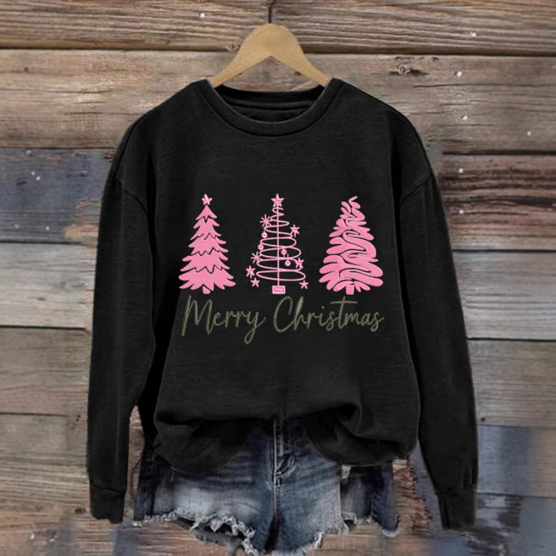 Damen gemütlicher Christmas Sweatshirt mit festlichem Print Drune