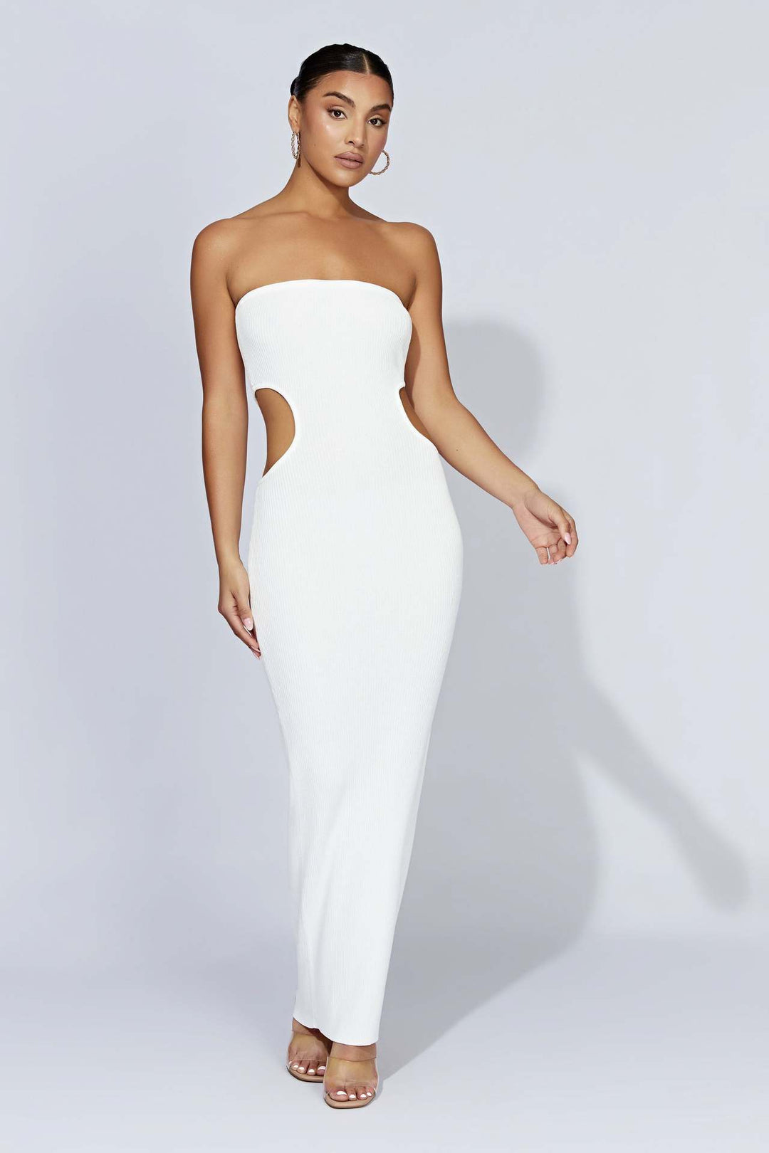 Damen figurbetontes Langarmkleid mit Cut-Outs Drune