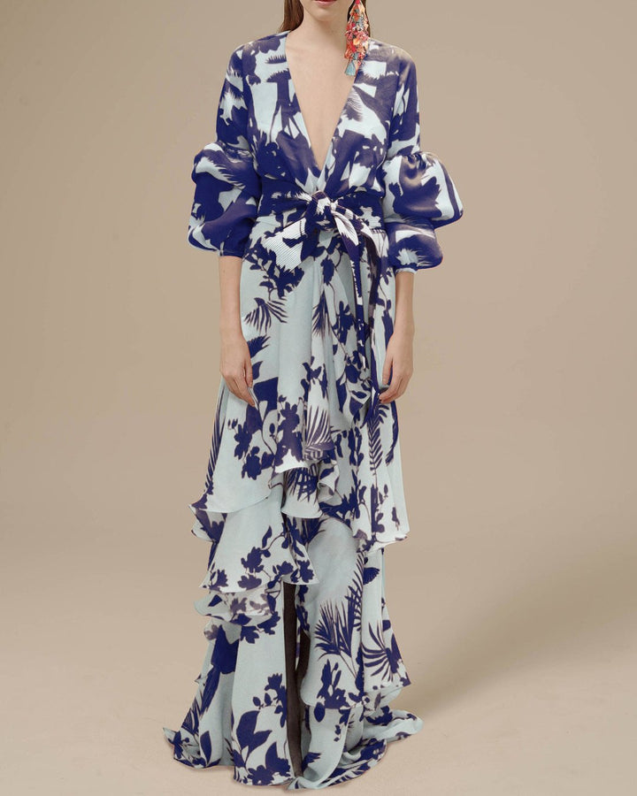 Drune | Bedrucktes Chiffon Festtagskleid