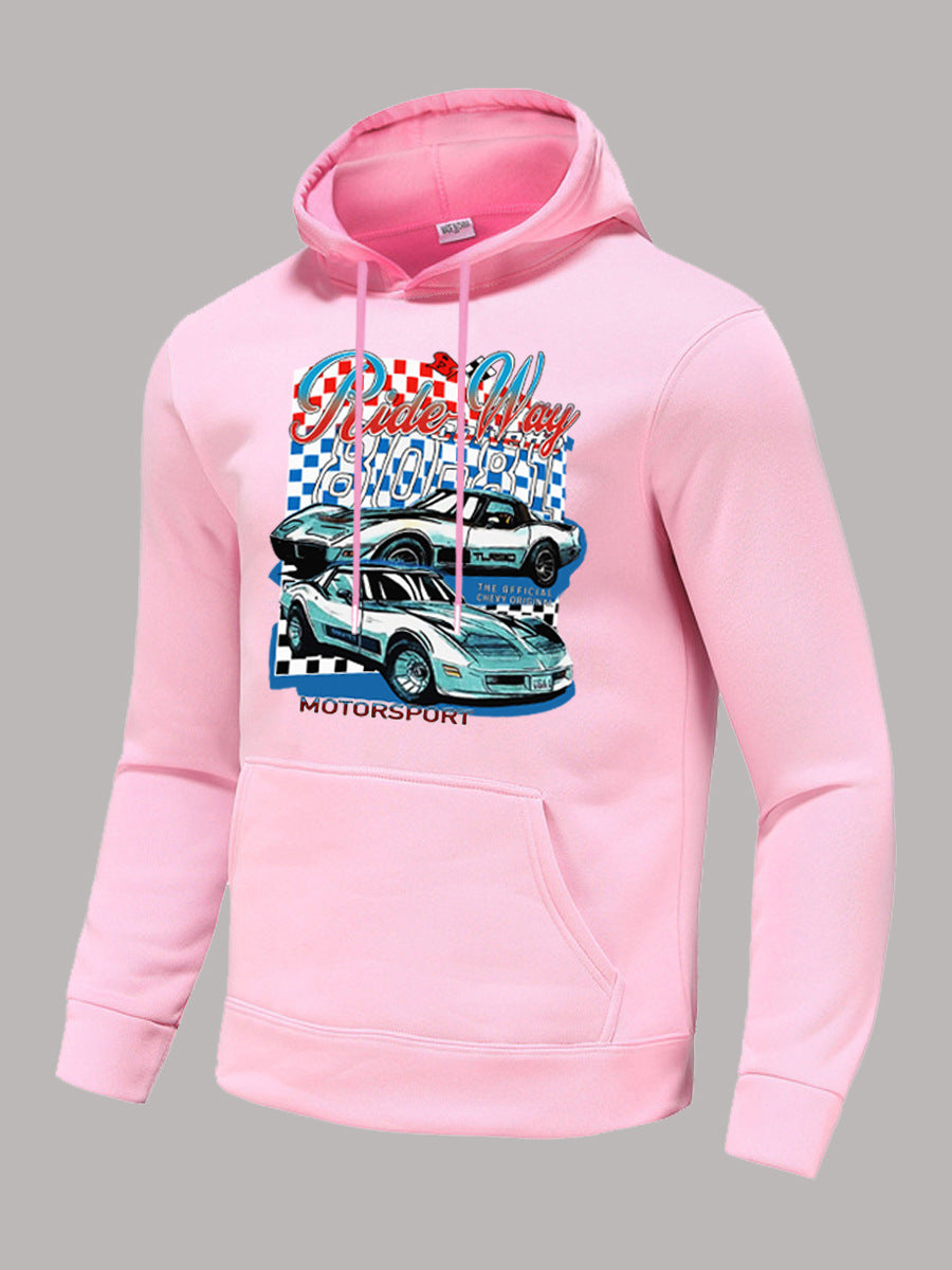 Damen Hoodie mit Motorsport Grafikdruck Drune