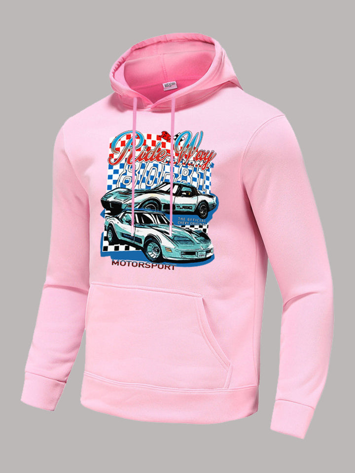 Damen Hoodie mit Motorsport Grafikdruck Drune