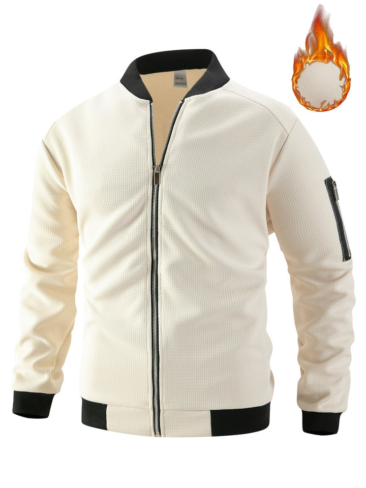 Herren Sportliche Bomberjacke mit Reißverschluss und strukturiertem Design Drune