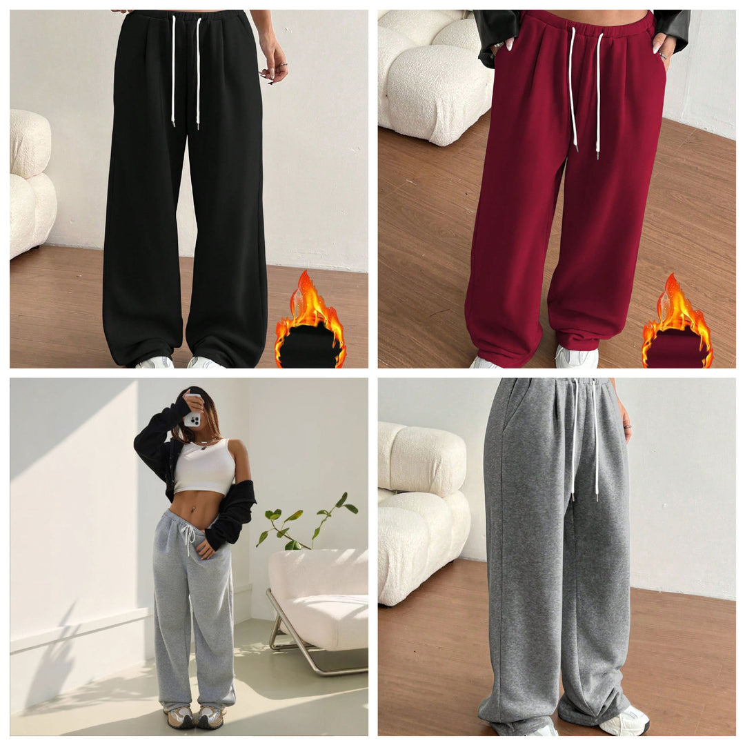 Damen bequeme Sweathose mit lässigem Schnitt und seitlichen Eingrifftaschen Drune