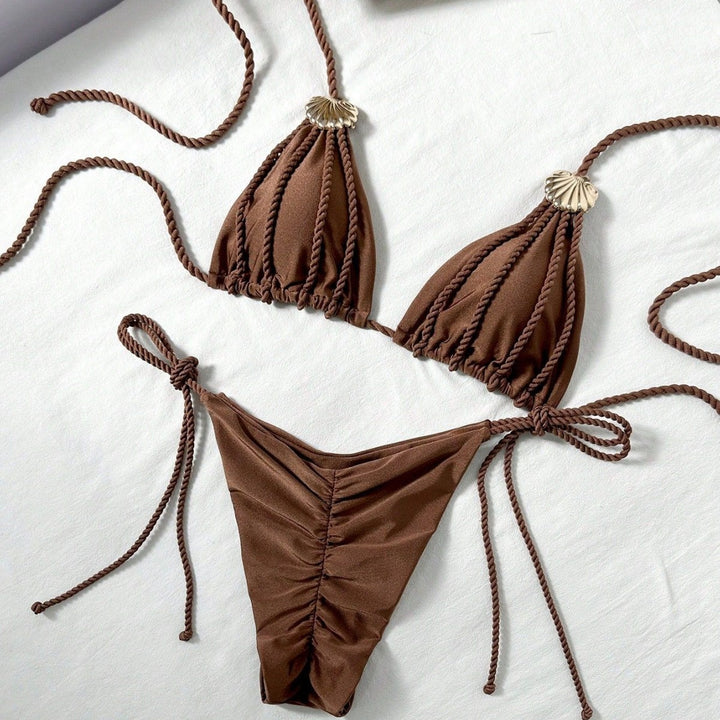 Damen Triangel-Bikini mit raffinierten Kordeldetails Drune