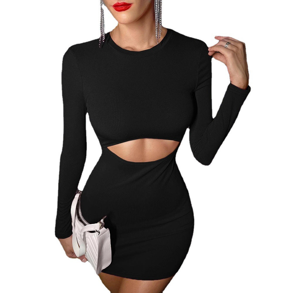 Damen Minikleid mit raffiniertem Cut-Out und langem Arm Drune