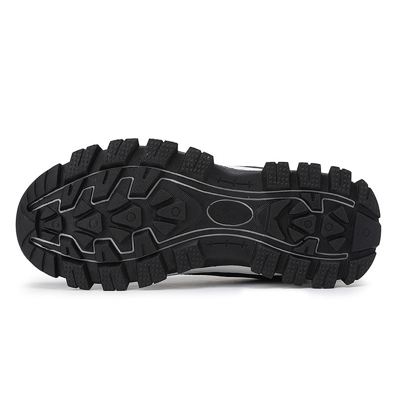 Herren nan robuster Schnür-Freizeitsneaker mit tiefem Stollenprofil, gepolstertem Schaft und praktischer Zuglasche Drune