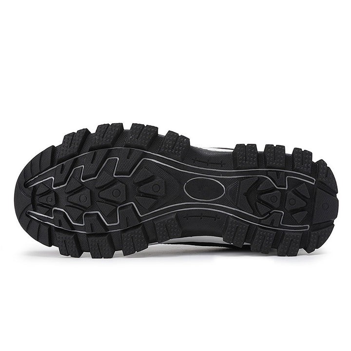 Herren nan robuster Schnür-Freizeitsneaker mit tiefem Stollenprofil, gepolstertem Schaft und praktischer Zuglasche Drune