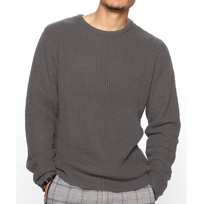 Herren Grobstrickpullover mit strukturiertem Muster und lässigem Schnitt Drune