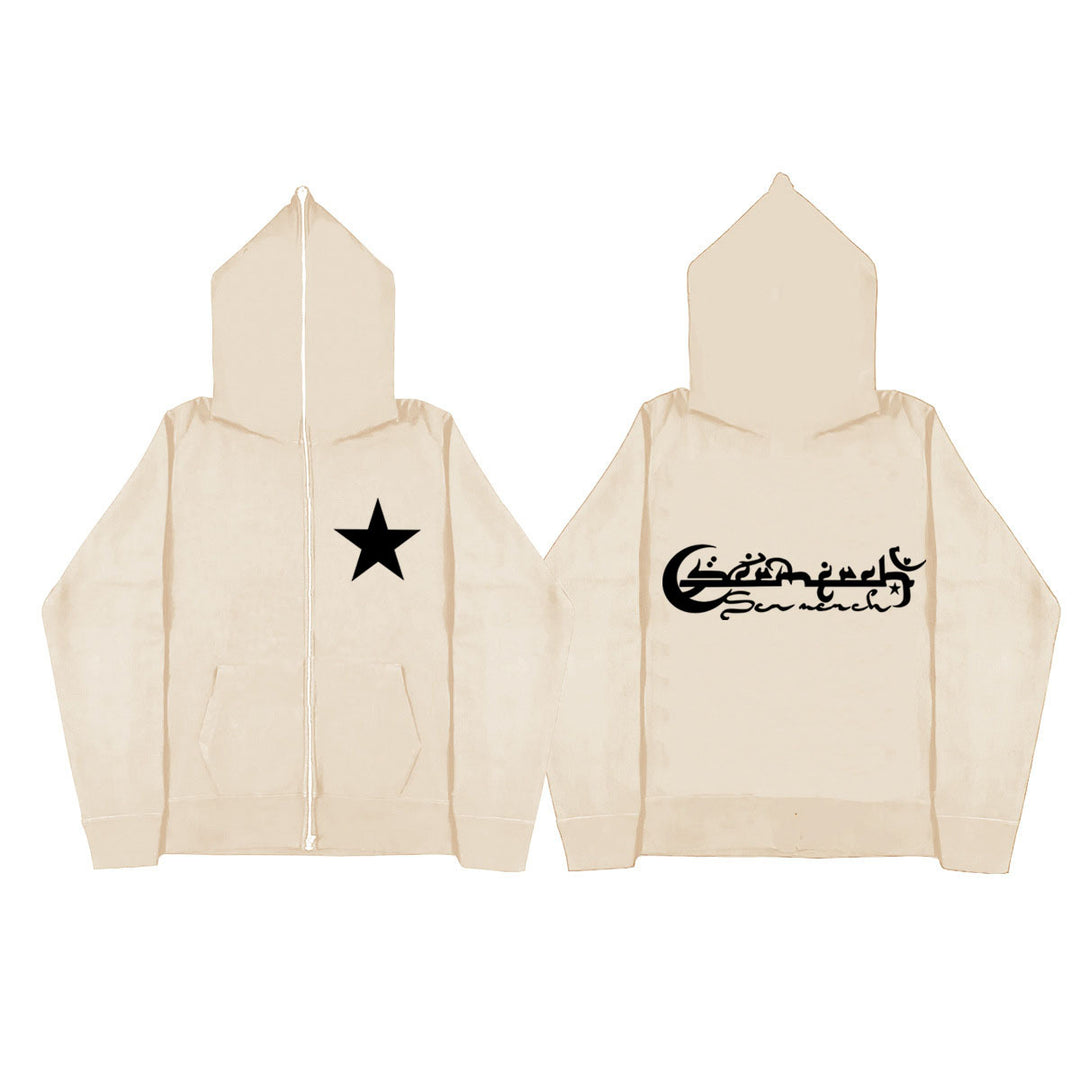 Damen Kapuzenjacke mit stylischem Aufdruck und praktischen Taschen Drune