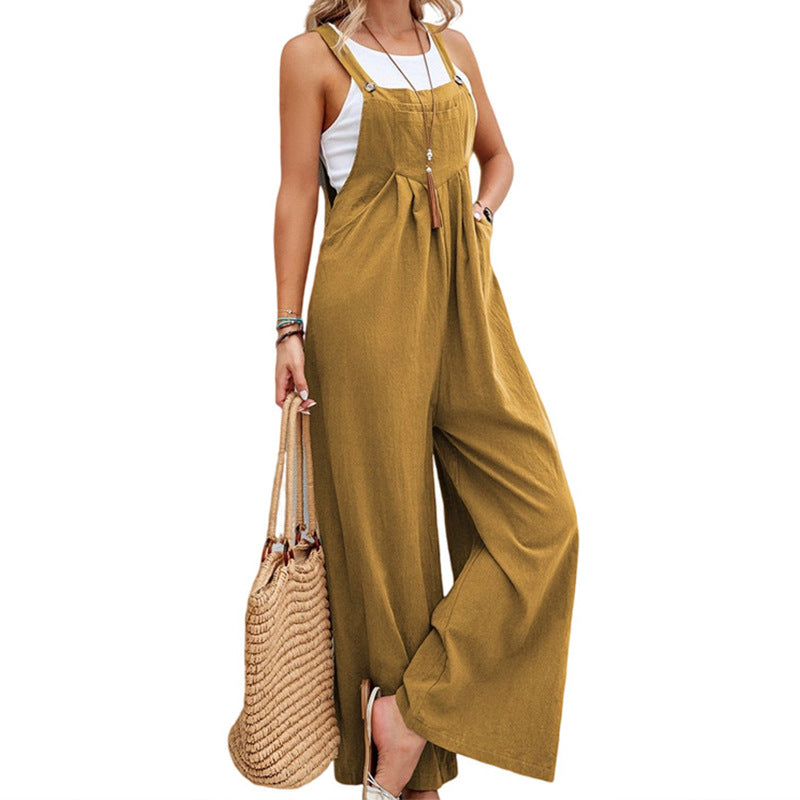 Damen weite Latzhose mit lässigem Schnitt und raffinierten Details Drune