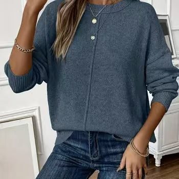 Damen Bequemer und stilvoller Oversized Pullover mit langen Ärmeln Drune
