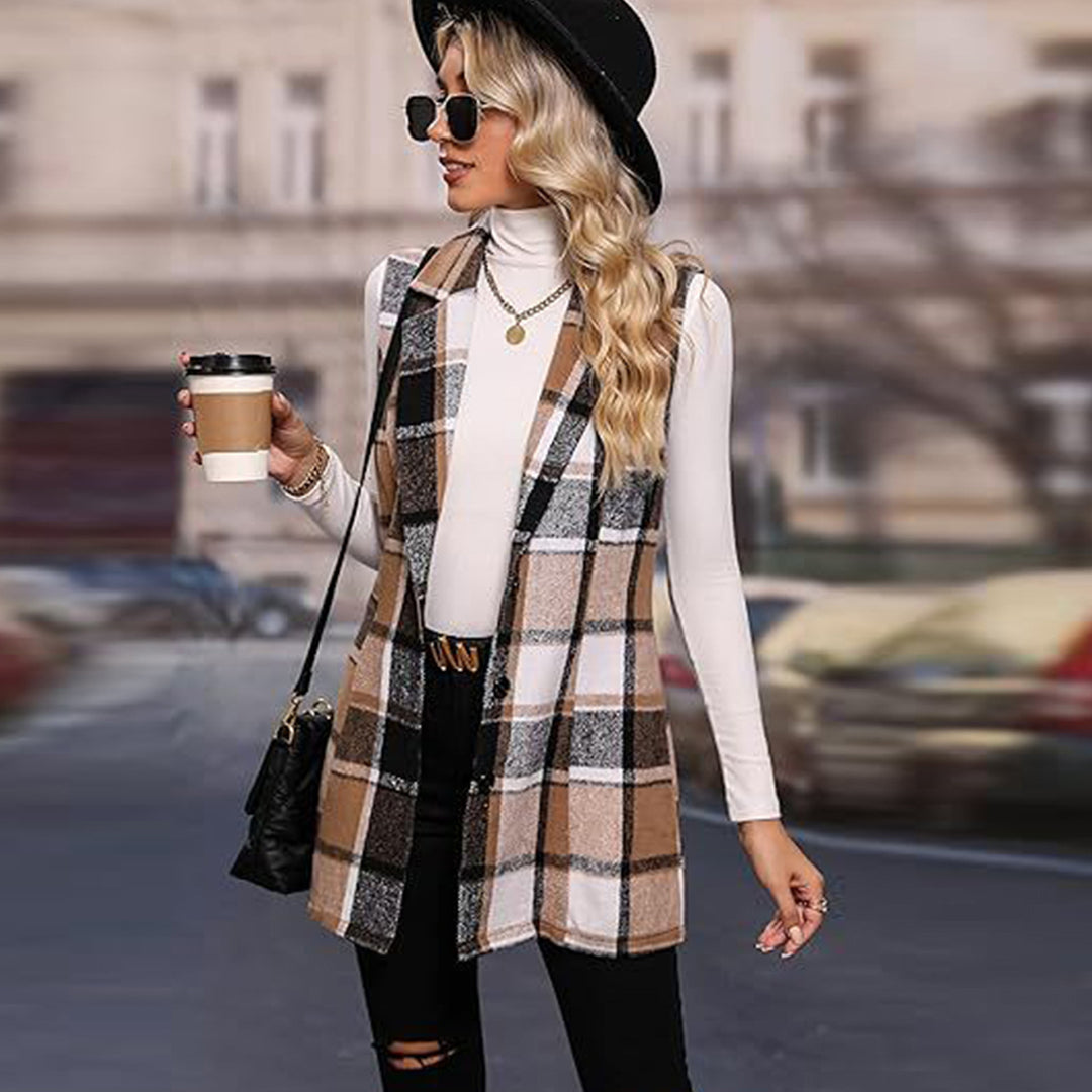 Damen modischer Langblazer Drune