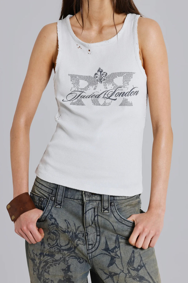 Damen lässiges Tanktop mit stylischem Grafikdruck Drune