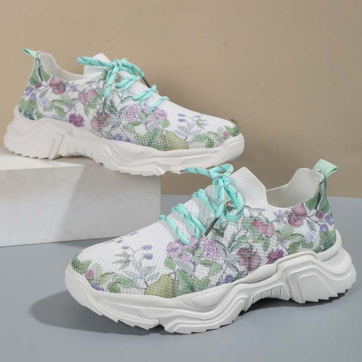 Drune | Lässige Turnschuhe Mit Blumendruck