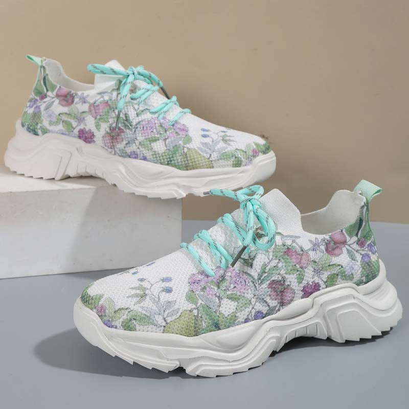 Drune | Breite Sneaker Mit Blumenmuster Für Damen