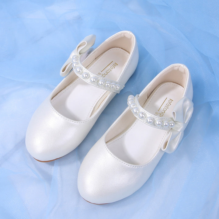Mädchen Ballerina Schuhe mit Perlen und Schleifen Drune