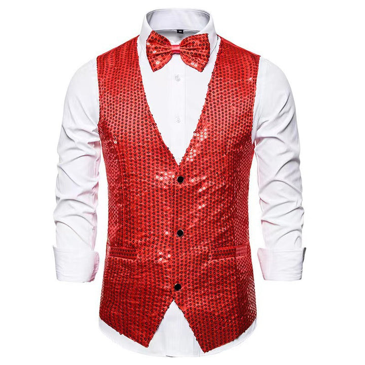 Herren eleganter Anzug mit glitzernden Pailletten und idealem Slim-Fit Drune