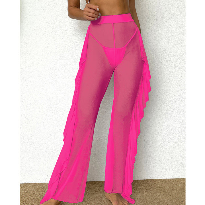 Damen Elegante Strandhose mit verspielten Rüschendetails Drune