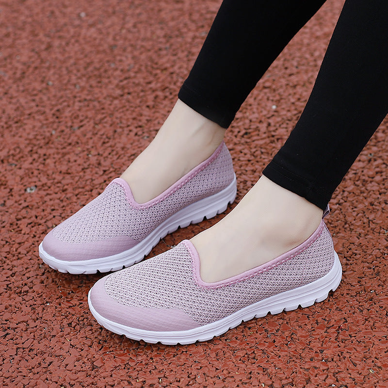 Damen nan ergonomisch geformte Komfort-Slipper mit atmungsaktivem Netzgewebe-Obermaterial und gedämpfter Laufsohle Drune