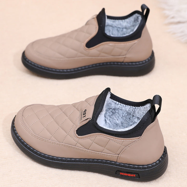 Damen Bequeme und warme Hausschuhe mit rutschfester Sohle Drune