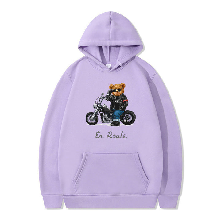 Damen Kapuzenpullover mit einzigartigem Bärenmotiv und lässiger Passform Drune