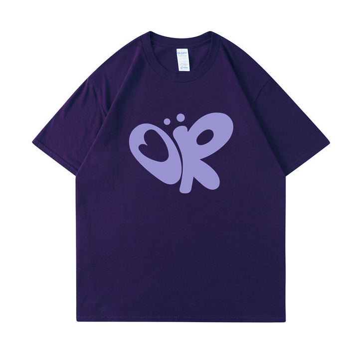 Damen lässiges T-Shirt mit einzigartigem Grafikdruck Drune