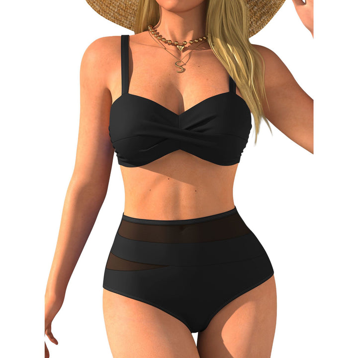 Damen Hochtaillierter Bikini mit modischem Twist Drune