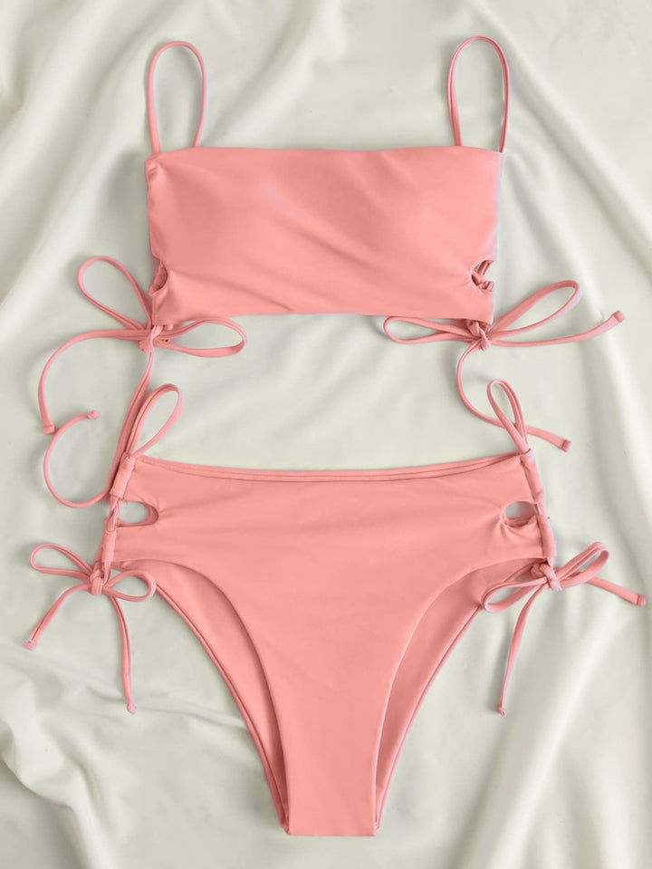 Damen Crop-Top mit verstellbaren Schleifen Drune