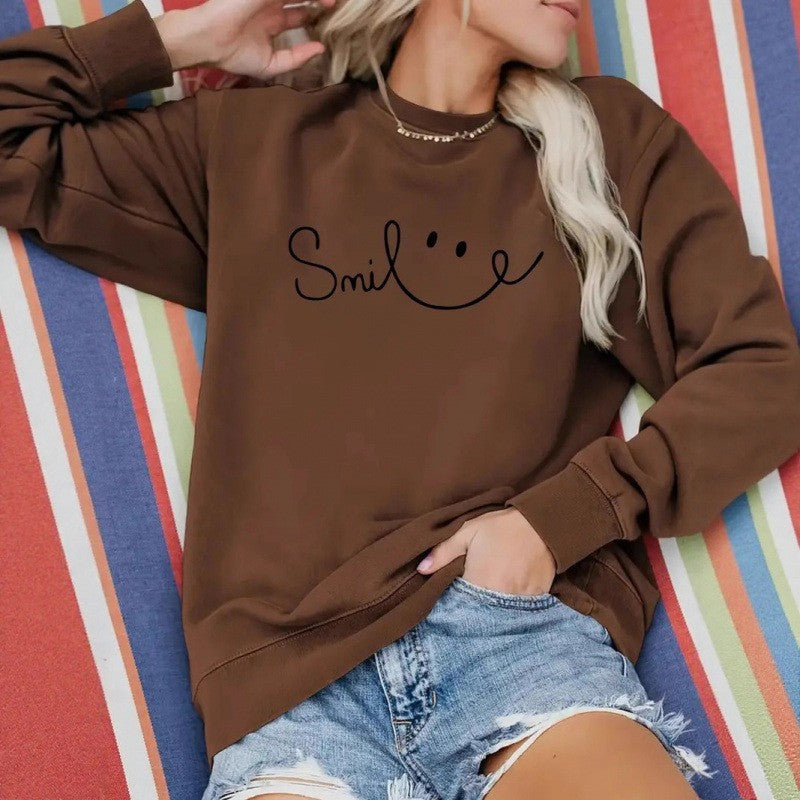 Damen Sweatshirt mit lässigem Schriftzug und komfortabler Passform Drune