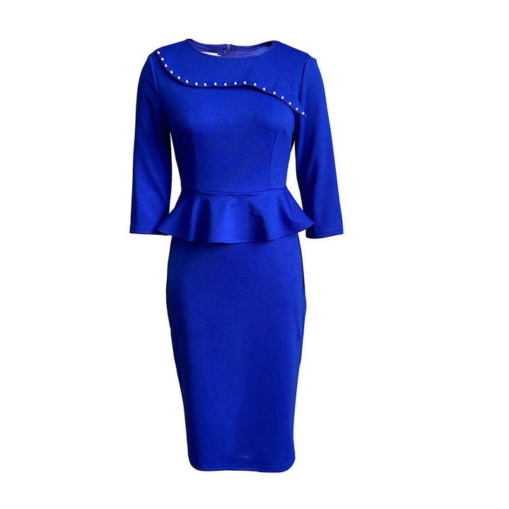 Drune | Damenformelles Peplum-Top und Bleistiftrock-Set