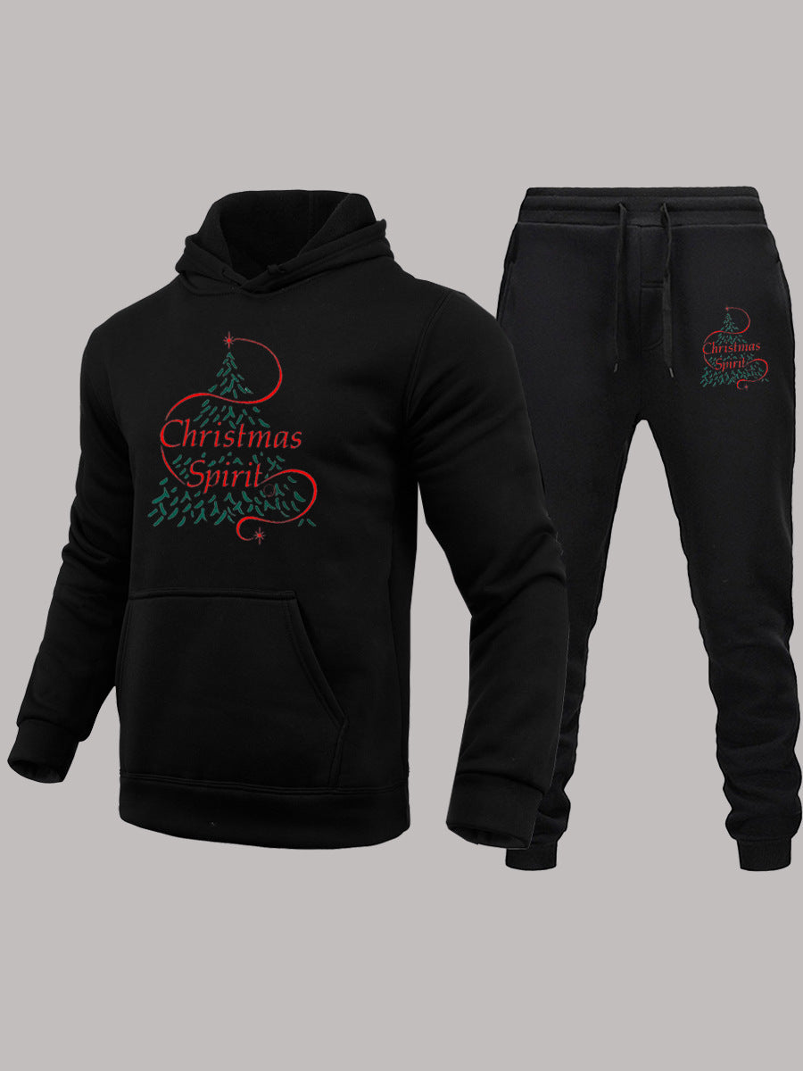 Damen Weihnachts-Hoodie und Jogginghose Set mit festlichem Grafikdesign Drune