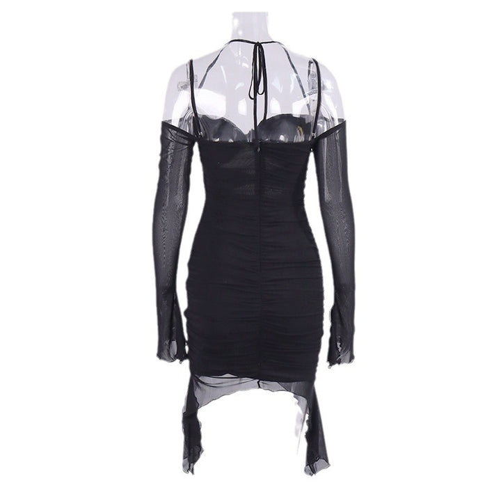 Damen Elegantes Wickelkleid mit raffinierten Cut-Outs und langen Ärmeln Drune