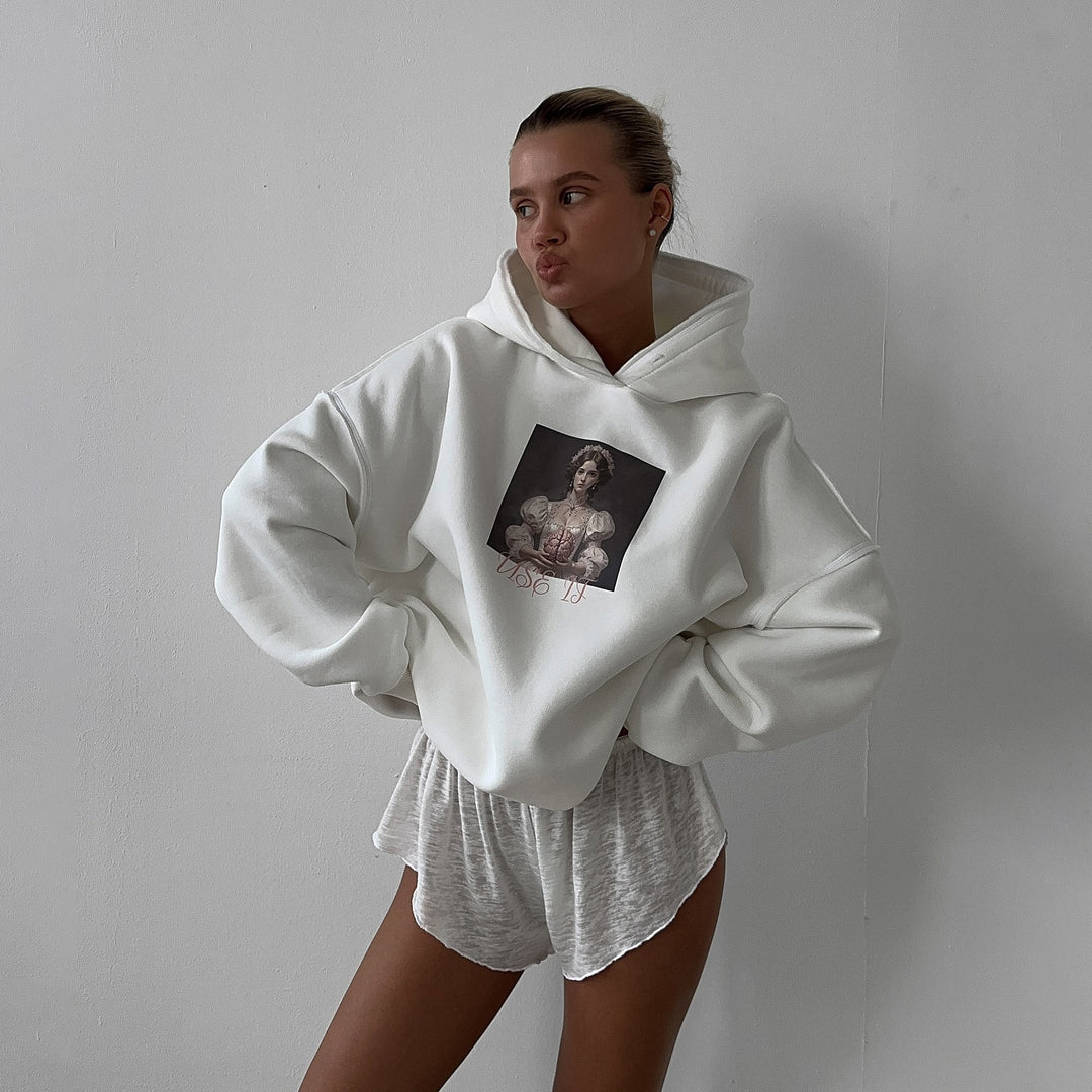 Damen Kapuzenpullover mit exklusivem Grafikdesign Drune