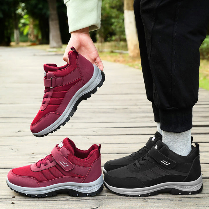 Herren nan multifunktionaler Trekking-Walking-Sneaker mit Klett- und Schnürsystem, stoßdämpfender EVA-Zwischensohle und tiefprofilierter Trailsohle Drune