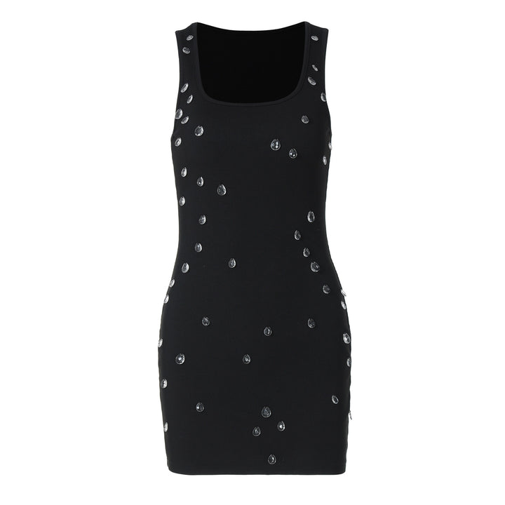 Damen Figurbetontes Minikleid mit Glitzersteinverzierungen Drune