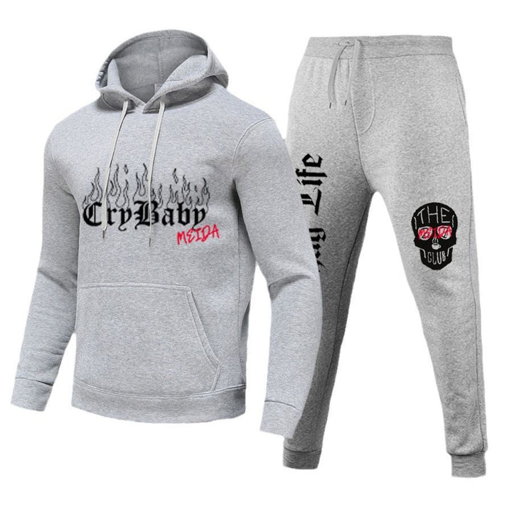 Damen Sportliches Hoodie und Jogginghose Set mit kreativem Aufdruck Drune