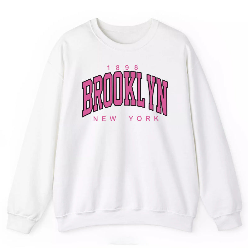 Damen Sweatshirt mit lässigem Brooklyn-Print und komfortablem Schnitt Drune