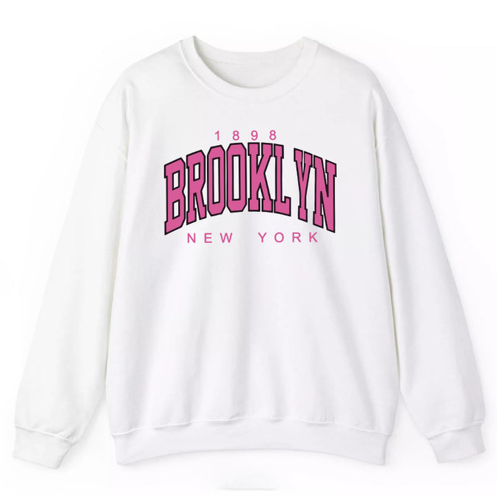 Damen Sweatshirt mit lässigem Brooklyn-Print und komfortablem Schnitt Drune