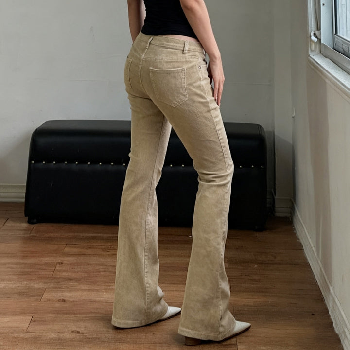 Damen Flared Jeans mit klassischem High-Waist-Schnitt und modischen Details Drune