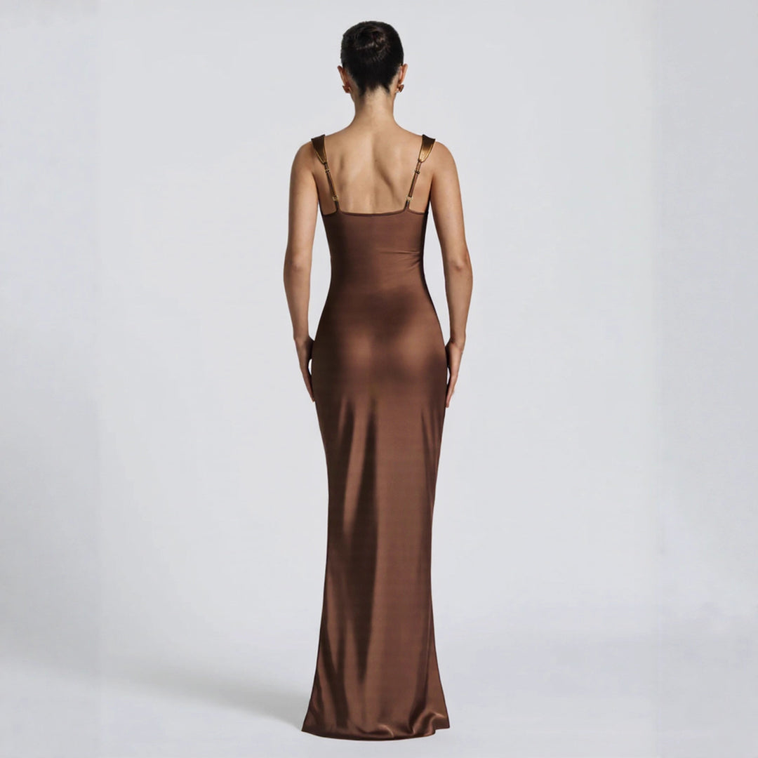 Damen Langarm Abendkleid Drune