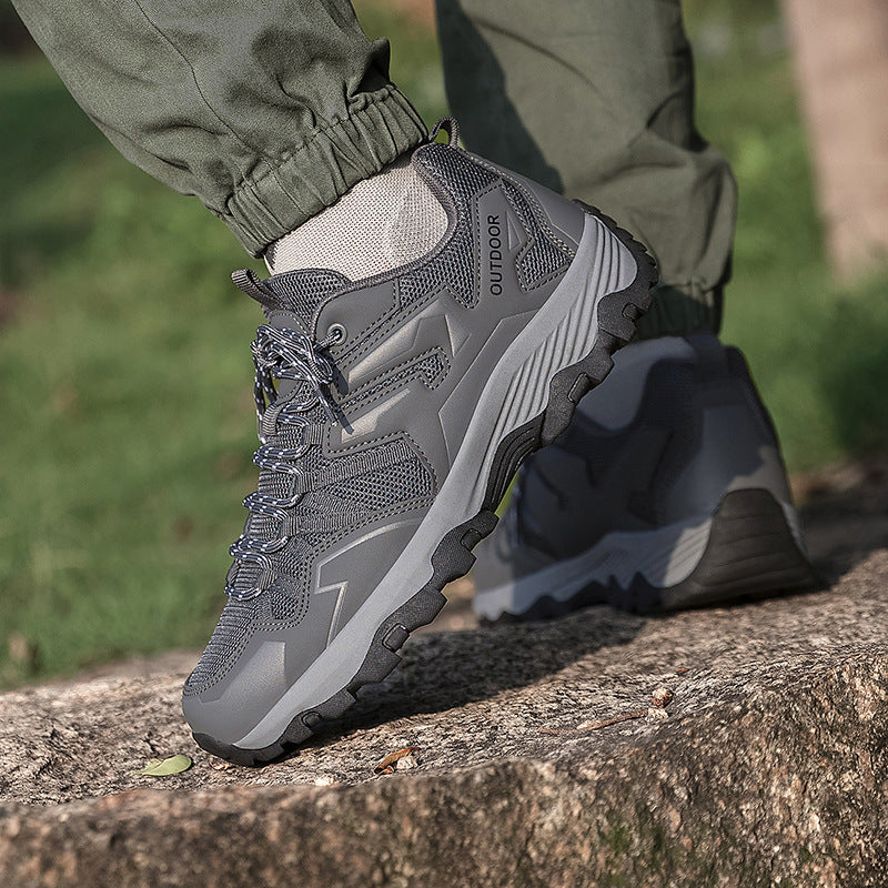 Herren nan robuster Trail- und Wandersneaker mit Multiterrain-Profilsohle, atmungsaktivem Meshoberteil und verstärkter Zehenkappe Drune