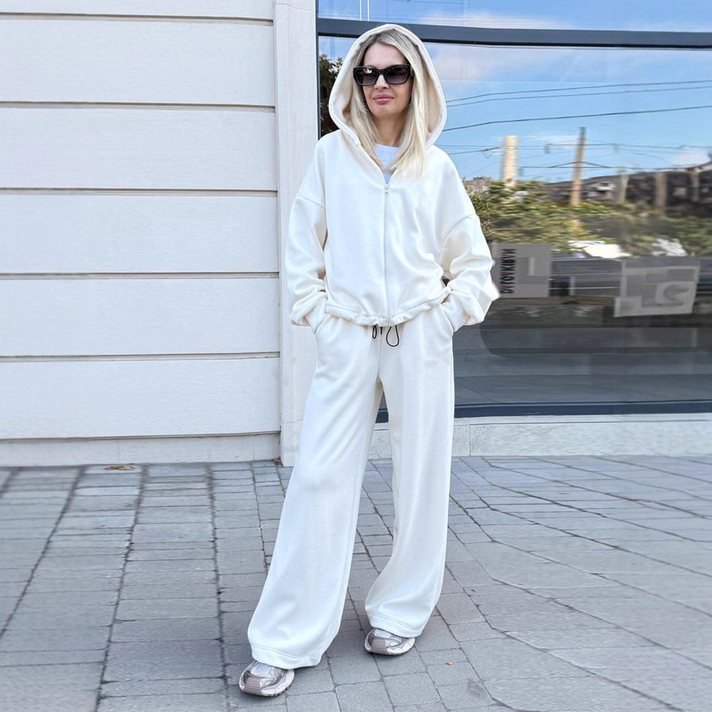 Damen sportliches Lounge-Set mit lässigem Hoodie und weitem Schnitt Drune